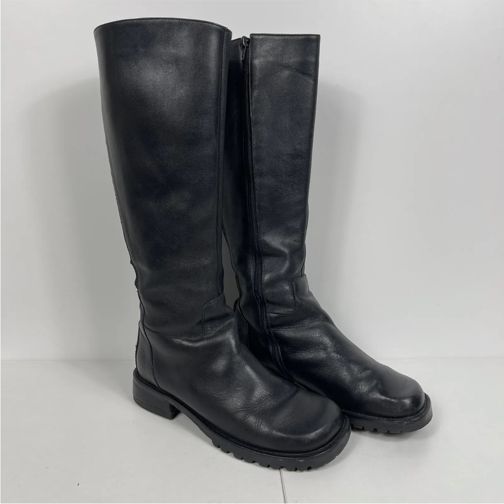 Vintage black leather boots